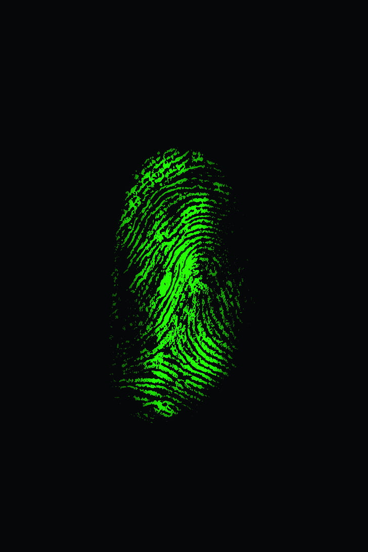 fingerprint, finger, scanner, green, trace, HD wallpaper