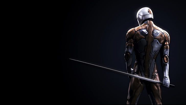 Samurai Roboter Wallpaper, Gray Fox (Charakter), Katana, Metal Gear Solid, Grafik, Videospiele, Metal Gear, HD-Hintergrundbild