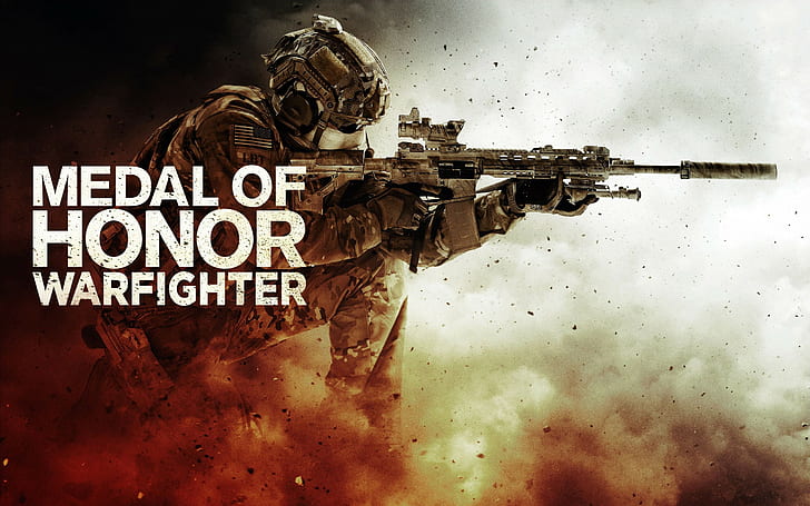 Medal of Honor Soldier Rifle HD, видеоигры, солдат, винтовка, честь, медаль, HD обои