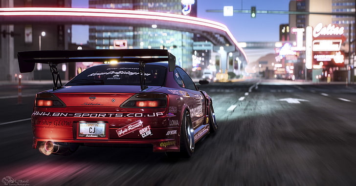 червено спортно купе, Silvia, Nissan, NFS, тунинг, Electronic Arts, Need for Speed ​​Payback, HD тапет