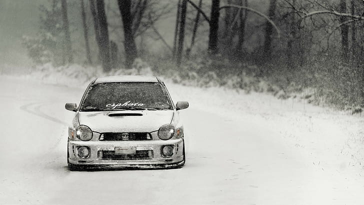 Subaru Impreza WRX, Subaru Impreza, Subaru, JDM, carro, neve, inverno, HD papel de parede
