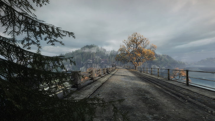 коричневый бетонный мост, Исчезновение Итана Картера, видеоигры, мост, пейзаж, HD обои