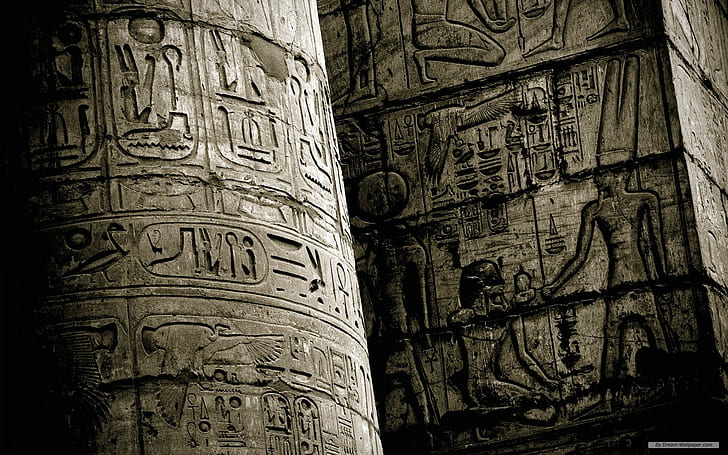مصر ، آلهة مصر ، القديمة ، الهيروغليفية ، الهيروغليفية، خلفية HD