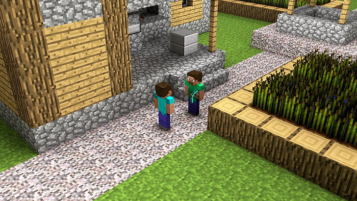 Zrzut z ekranu Minecraft, Minecraft, gry wideo, Steve, Tapety HD