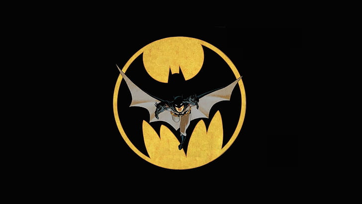 Batman DC Black Logo HD, dibujos animados / cómic, negro, batman, logo, dc, Fondo de pantalla HD