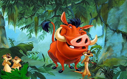 Sfondo di Timon e Pumbaa personaggi del re leone Hd 2560 × 1600, Sfondo HD HD wallpaper
