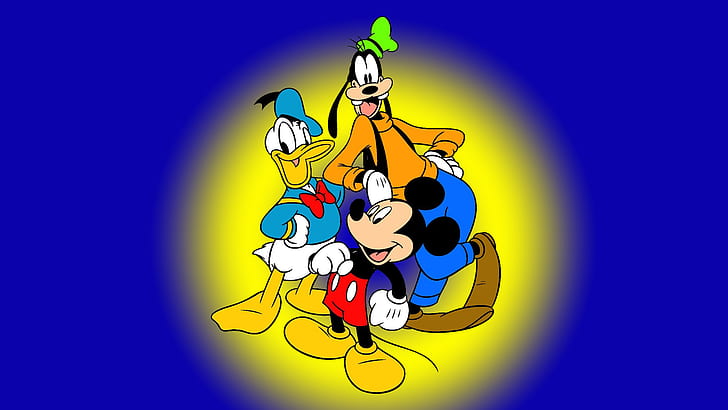 Mickey Mouse Pateta E Pato Donald Personagens Famosos Walt Disney Hd Wallpaper 1920 × 1080, HD papel de parede