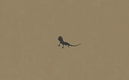ящерица, коричневая, животное, минимальная, простая, арт, HD обои HD wallpaper