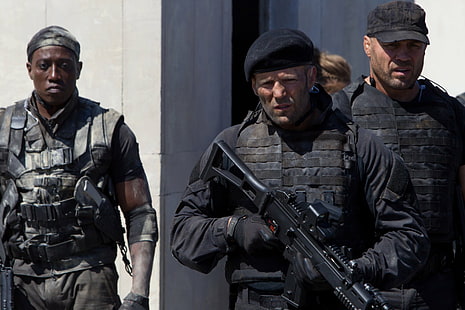 The Expendables, The Expendables 3, Doc (The Expendables), Jason Statham, Lee Christmas, Randy Couture, Toll Road, Wesley Snipes, HD tapet HD wallpaper