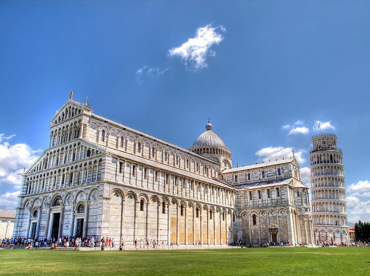 Italien, Pisa, der schiefe Turm von Pisa, Kathedrale von Pisa, die Kathedrale von Pisa, die Kathedrale von Pisa, HD-Hintergrundbild