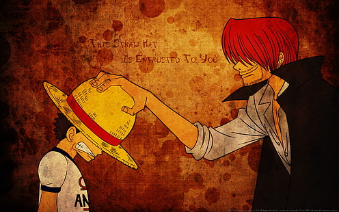 Anime, One Piece, Affe D. Ruffy, Shanks (One Piece), HD-Hintergrundbild HD wallpaper