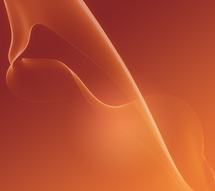 ilustrasi gelombang oranye, Sony, Wallpaper, Panas, Xperia, Resmi, Wallpaper HD