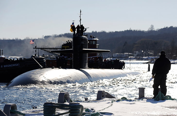 подводная лодка, военные, флаг, транспортное средство, HD обои