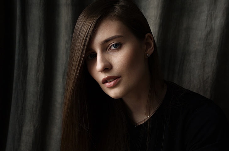 Gesicht, Frauen, glattes Haar, Yana Maynik, Porträt, HD-Hintergrundbild