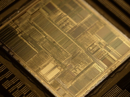Процессор, процессор, DIE, кремний, Pentium, микрочип, HD обои HD wallpaper
