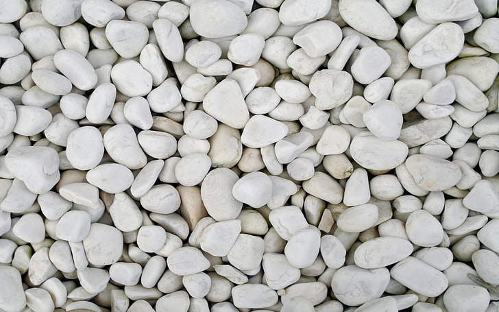 cailloux blancs, cailloux, pierres, blanc, Fond d'écran HD