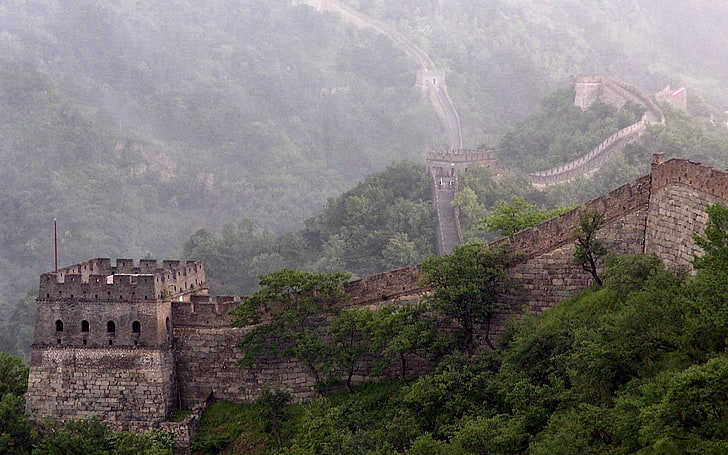 Великая китайская стена, Китай, Великая китайская стена, Китай, пейзаж, природа, HD обои