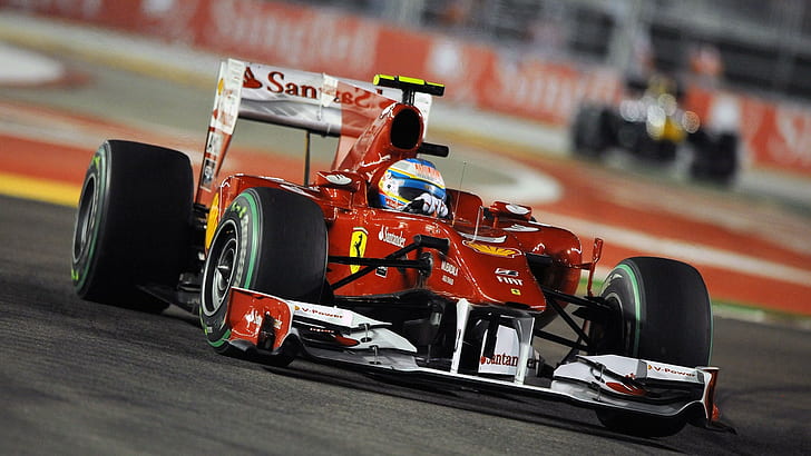 Ferrari, Фернандо Алонсо, Формула 1, машина, HD обои