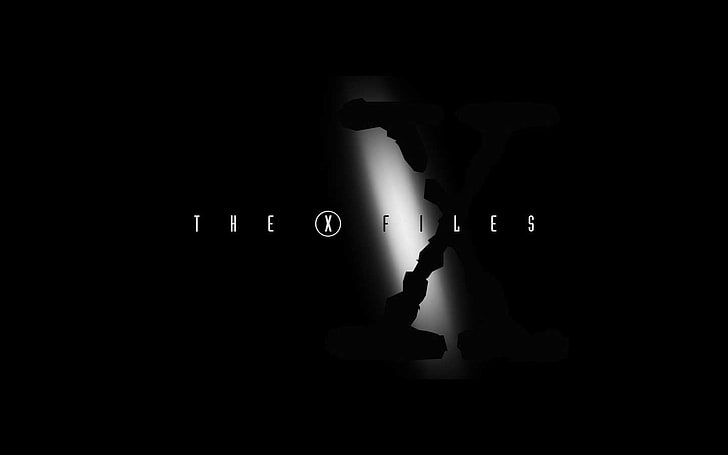 Sfondo di X Files, X-Files, logo, nero, TV, Sfondo HD