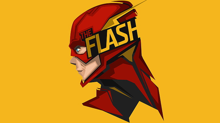 The Flash digital wallpaper, The Flash, yellow, DC Comics, HD wallpaper