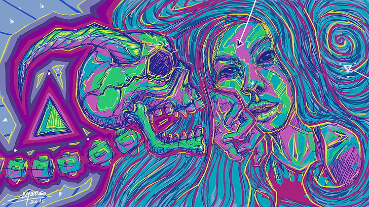 psychedelic, artwork, HD wallpaper