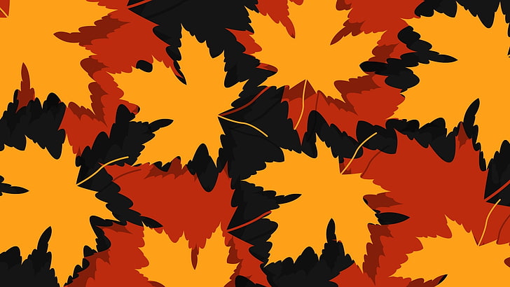 leaves, maple leaves, vector, HD wallpaper