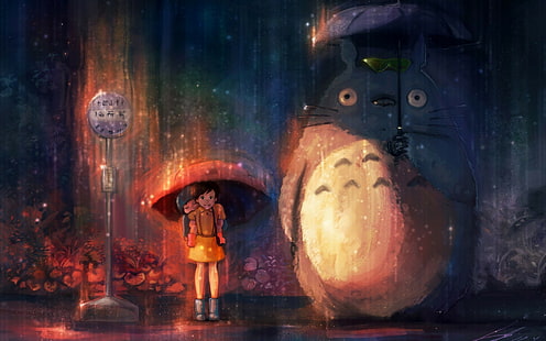 อะนิเมะ My Neighbor Totoro, Studio Ghibli, Totoro, วอลล์เปเปอร์ HD HD wallpaper