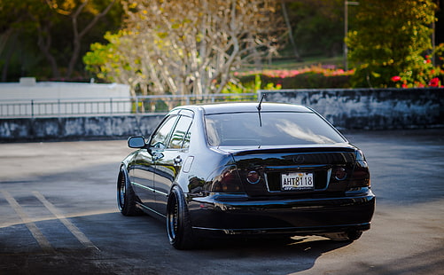 black Lexus IS 200, black, tuning, Lexus, is200, HD wallpaper HD wallpaper