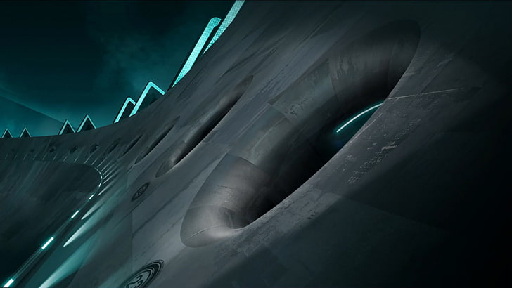 graue 3D-Tapete, Tron: Legacy, Tron, HD-Hintergrundbild