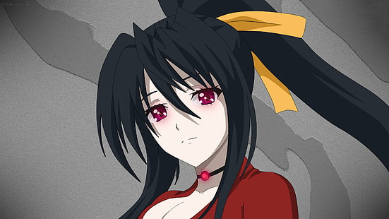 Anime, High School DxD, Akeno Himejima, Rote Augen, HD-Hintergrundbild HD wallpaper