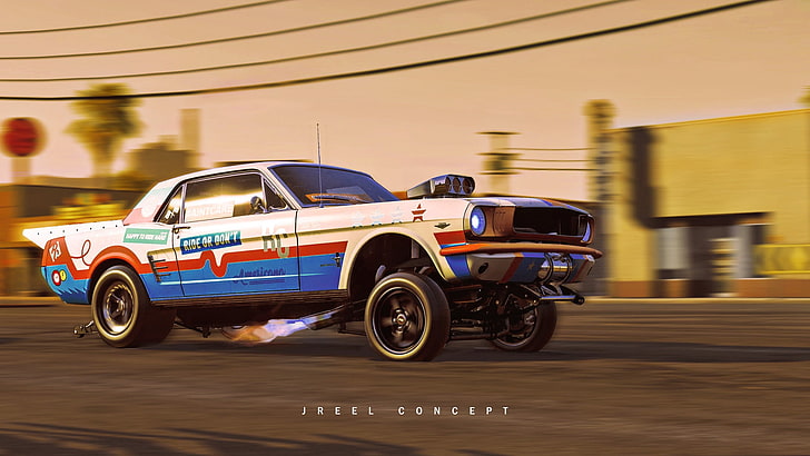 Ford Mustang, car, vehicle, concept art, HD wallpaper