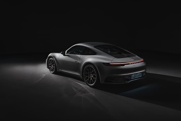 Hintergrund, Coupe, 911, Porsche, Rücken, Seite, Carrera 4S, 992, 2019, HD-Hintergrundbild