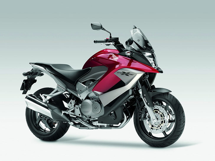 Honda Crossrunner VFR800X, czarny, szary i czerwony motocykl turystyczny Honda, motocykle, Honda, różowy, motocykl consept, rowery, Tapety HD