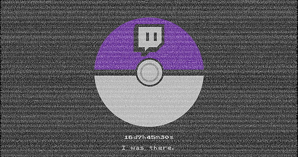 Poke ball clip art, white and purple Pokemon Pokeball logo, Pokémon, Twitch Plays Pokemon, произведения на изкуството, цифрово изкуство, видео игри, HD тапет HD wallpaper