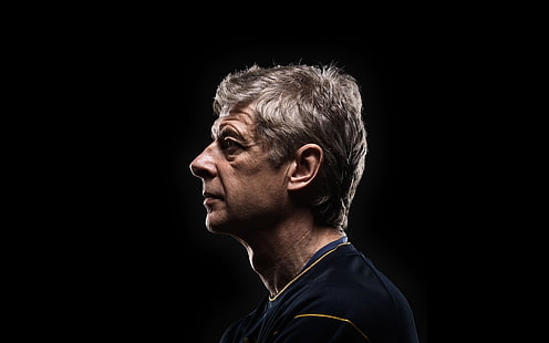 visage, profil, crépuscule, entraîneur, Arsenal, Arsene Wenger, club de football, The Gunners, Fond d'écran HD HD wallpaper
