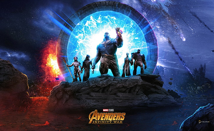 Film, Avengers: Infinity War, Corvus Glaive, Cull Obsidian, Ebenholzschlund, Marvel-Comics, Proxima Midnight, Science-Fiction, Thanos, HD-Hintergrundbild