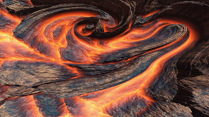 lava, vulkan, natur, HD tapet