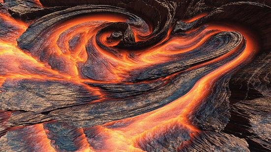 лава, вулкан, природа, HD тапет HD wallpaper