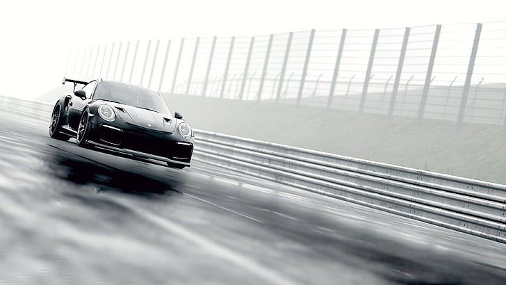 Porsche 911 GT2 RS, Porsche 911, Porsche, Sportwagen, Rennsport, Nebel, HD-Hintergrundbild