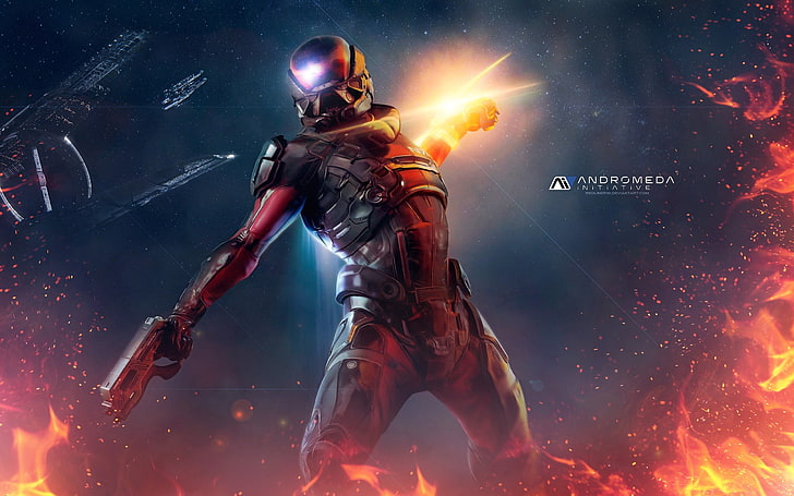Mass Effect Andromeda-2017 Game Poster Hintergrund, HD-Hintergrundbild