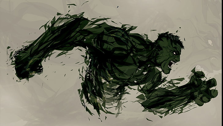 Niesamowita ilustracja Hulka, Hulk, Marvel Comics, grafika, Tapety HD