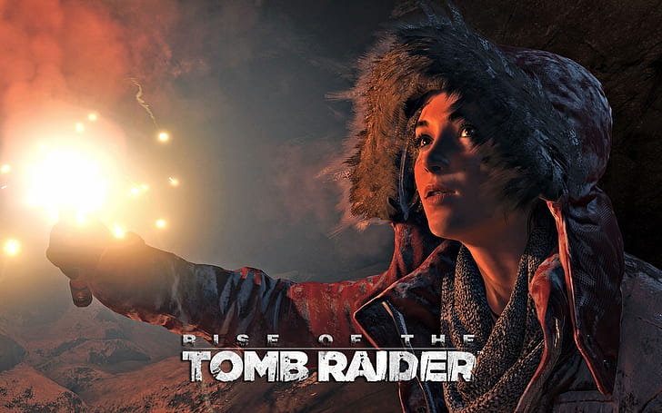Rise of the Tomb Raider, Lara Croft, malam, cahaya api, Rise, Tomb, Raider, Lara, Croft, Malam, Firelight, Wallpaper HD