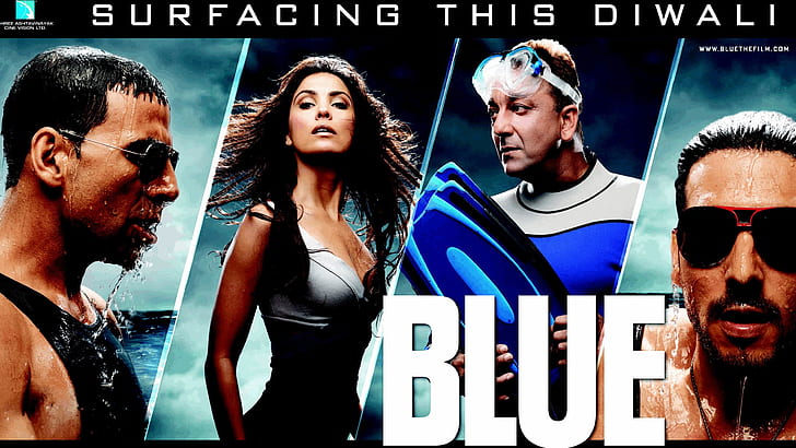 Blue HD, surfacing this diwali poster, Blue, HD, HD wallpaper