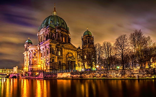 Berliner Dom Berlin Almanya, Berlin Katedrali, Şehir Manzaraları, Berlin, cityscape, şehir, HD masaüstü duvar kağıdı HD wallpaper