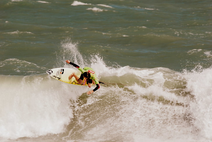 surfing, surfers, Quiksilver, waves, sea, sports, men, HD wallpaper