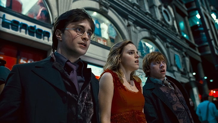 Harry Potter, Harry Potter and the Deathly Hallows: Part 1, Hermione Granger, Ron Weasley, HD tapet