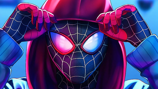 Филм, Spider-Man: Into The Spider-Verse, Marvel Comics, Miles Morales, Spider-Man, HD тапет HD wallpaper
