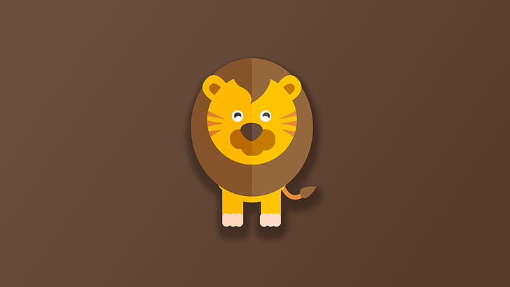 numérique, animaux, lion, fond simple, Fond d'écran HD