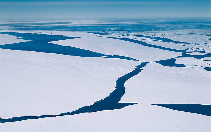 كسر الجليد والجليد والأنهار الجليدية، خلفية HD