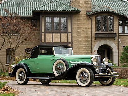 1929 Duesenberg J417, convertible, vintage, klasik, duesenberg, 1929, j417, antik, mobil, Wallpaper HD HD wallpaper